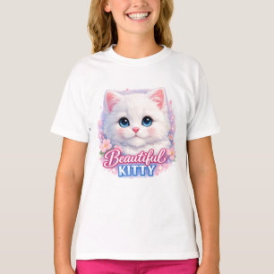 Magnifique T-Shirt Kitty Chat Mignon Enfants