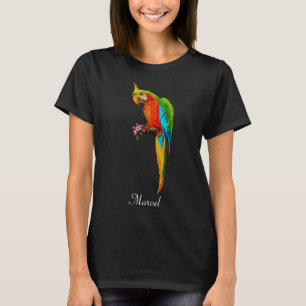 Magnifique T-shirt multicolore Macaw Bird