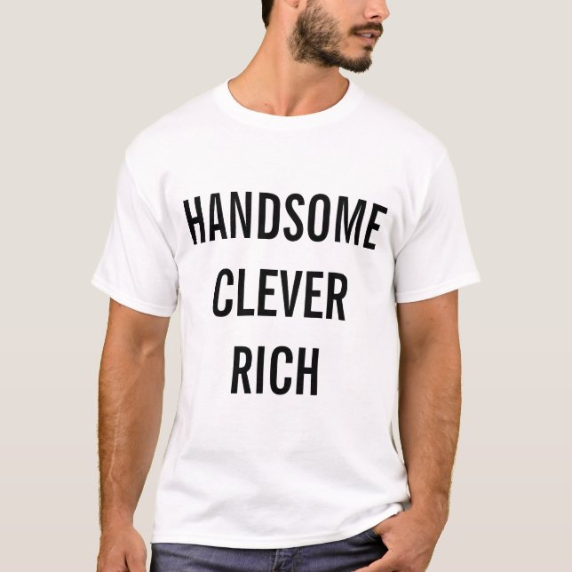 Magnifique T-shirt Rich Intelligent (Devant)