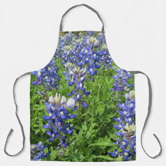 Magnifique tablier avec des bleuets du Texas