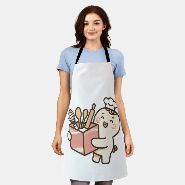 Magnifique Tablier De Cartoon Chef - Cute Baking L (Porté)