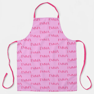 Magnifique tablier Monogramme Rose