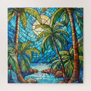 Magnifique Tropical vitrail art puzzle