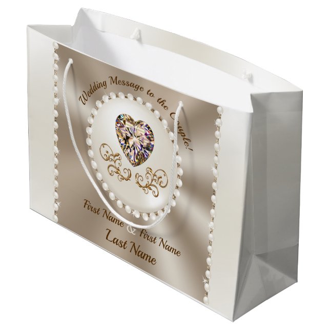 Magnifiques Sacs Cadeaux Mariages personnalisés (Dos Angle)