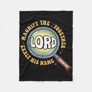 Magnify The Lord Bible Verse Magnified Vbs 2025 Su Fleece Blanket