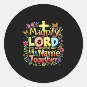 Magnify The Lord Christian Vbs 2025 Christian Summ Classic Round Sticker