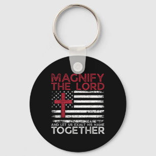 Magnify The Lord Exalt Him Together Psalm _3 Vbs 2 Keychain