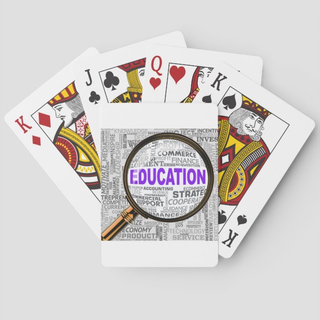 Magnifying Education Playing Cards (Back)
