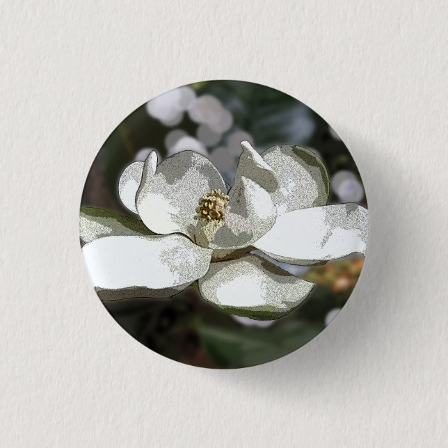 Magnolia 2760 1 inch round button (Front)