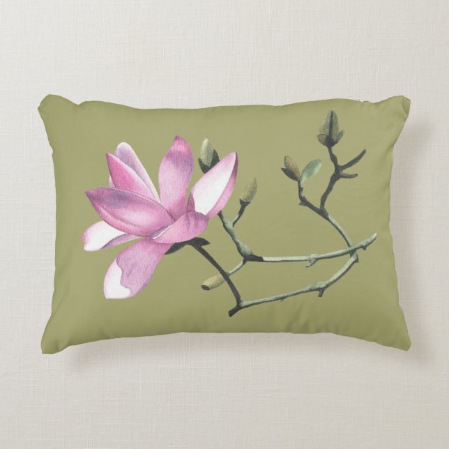 Magnolia Accent Pillow (Front)