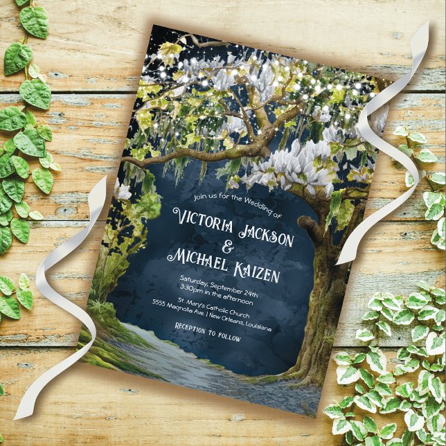 Magnolia and Moss Southern Evening Wedding Invitation (Creator Uploaded)