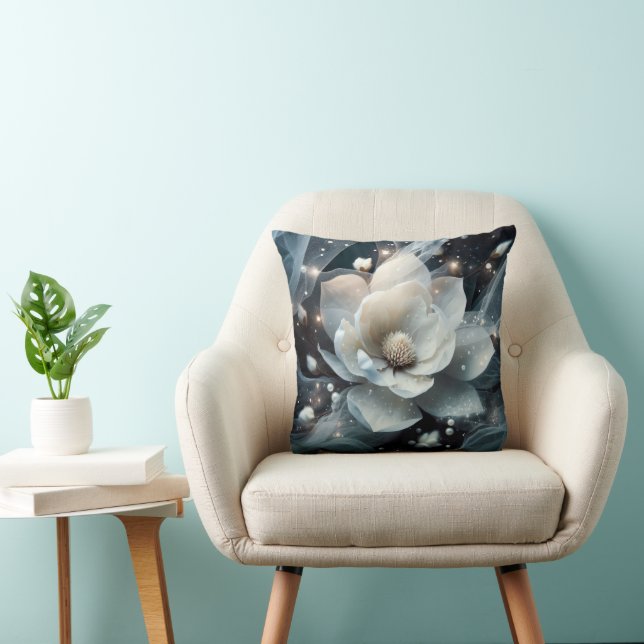 Magnolia and Pearls Throw Pillow (Chair)