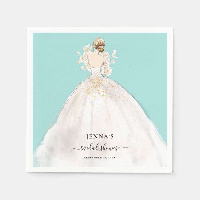 Magnolia Blonde Bride Bridal Shower Napkins (Front)