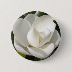 Magnolia Bloom 2 Inch Round Button