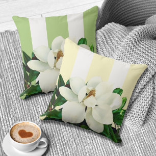 Magnolia Bloom Coussin réversible de 20 po x 20