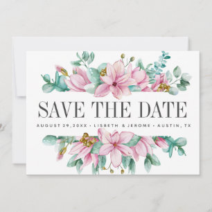 Magnolia Bloom  Floral WEDDING Photo save the date
