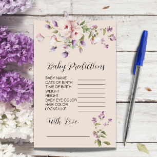 Magnolia Blooms Baby Shower Predictions Game