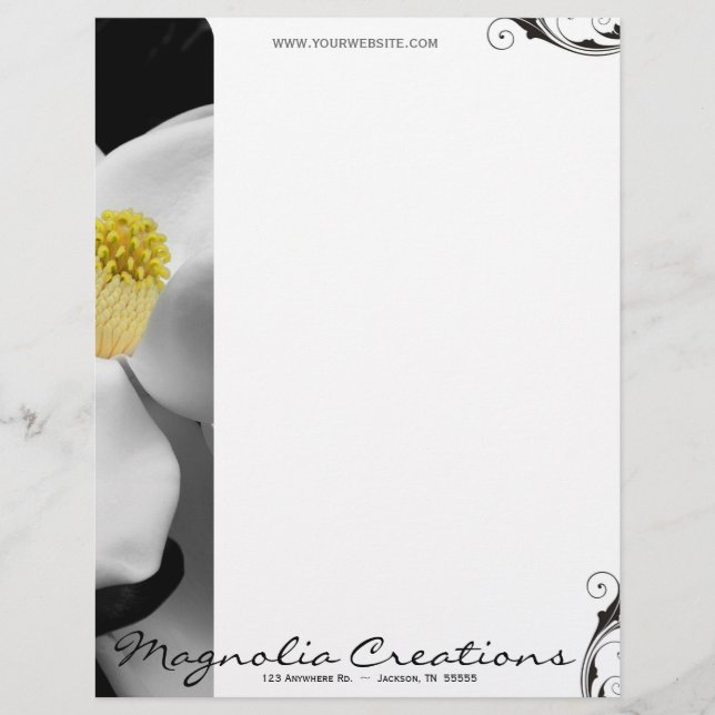 Magnolia Blossom Letterhead (Front)