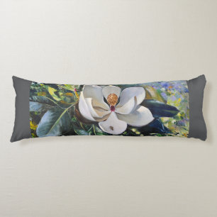 Magnolia Blossom Oil Painting of Nature’s Harmony Body Pillow