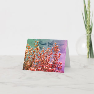Magnolia Blossoms Blue Sky Art Thank You Card