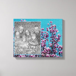 Magnolia Blossoms Blue Sky Create Your Own Photo Canvas Print