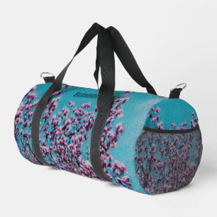 Magnolia Blossoms Blue Sky Painting Personalized Duffle Bag