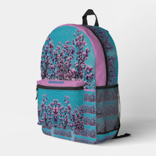 Magnolia Blossoms Blue Sky Painting Personalized Printed Backpack