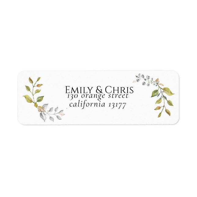 Magnolia Blossoms | Elegant Violet Floral Greenery (Front)