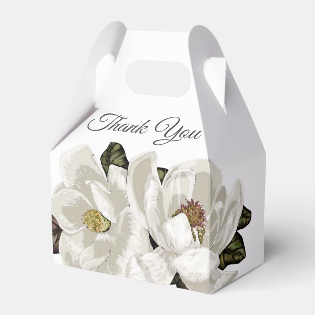 Magnolia blossoms favor box (Front Side)