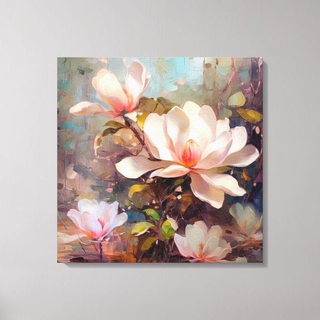Magnolia Blossoms Fine Art Canvas Print (Front)