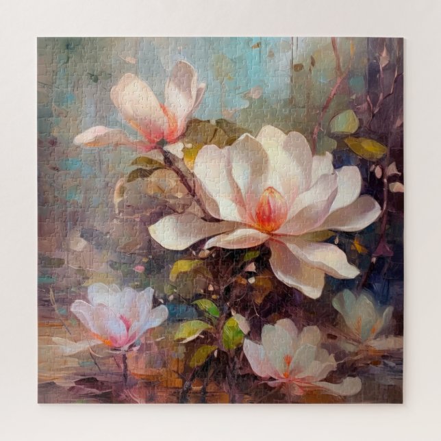 Magnolia Blossoms Fine Art Jigsaw Puzzle (Vertical)