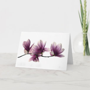 Magnolia Blossoms folded Sympathy Card