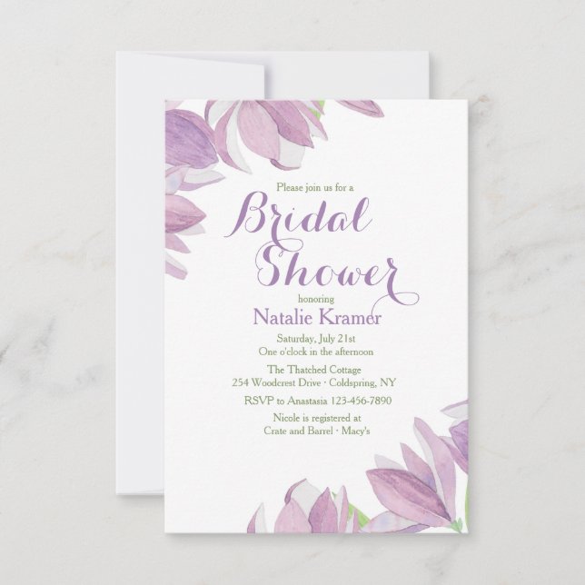Magnolia Blossoms Invitation (Front)