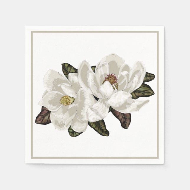 Magnolia blossoms napkins (Front)