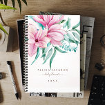 Magnolia bouquet watercolor feminine business planner<br><div class="desc">Pastel pink magnolia flowers and foliage beautiful hand painted bouquet with mint green eucalyptus leaves on a light blush washed watercolor background making a modern sophisticated feminine planner with minimal style typography script. Easy to personalize with your details! Ideal for landscape designers, florists, makeup artists, cosmetologists, personal stylists, hairstylists, beauty...</div>