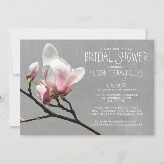 Magnolia Branch Bridal Shower Invitations (Front)