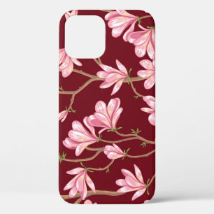 Magnolia Branches: Blooming Vintage Illustration. iPhone 12 Case