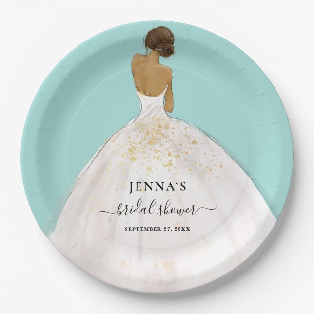 Magnolia Bride Bridal Shower Paper Plate (Front)