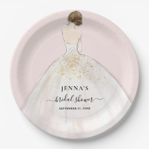 Magnolia Bride Bridal Shower Paper Plate