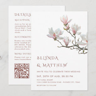 Magnolia Casual All-In-One Wedding Invitation