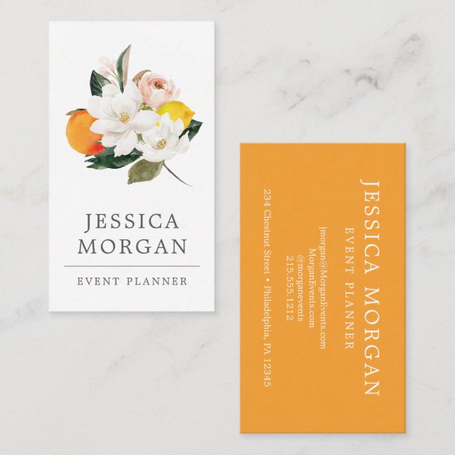 Magnolia Citrus Cartes de visite (Devant / Derrière)