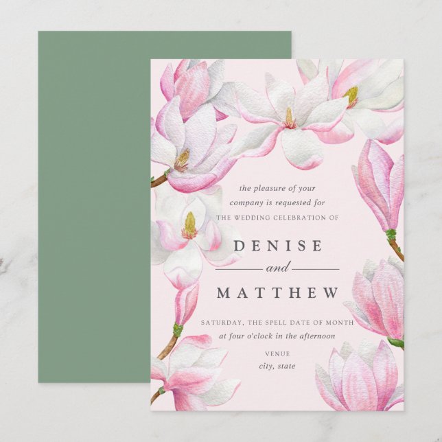 Magnolia Collection Invitation (Front/Back)