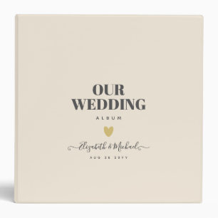 Magnolia Cream Modern Wedding Typography Binder