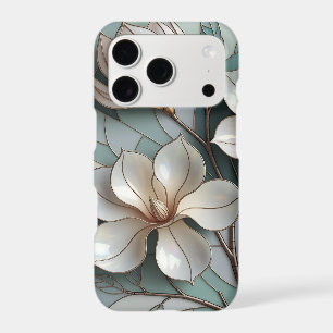 Magnolia Élégant Art Mosaïque Floral en Verre Cath