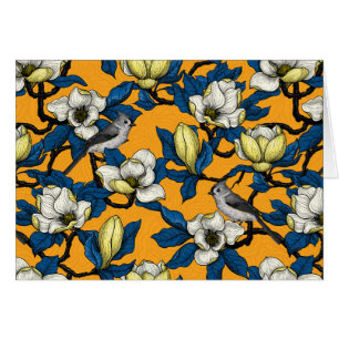 Magnolia en floraison et oiseau de tireur 3