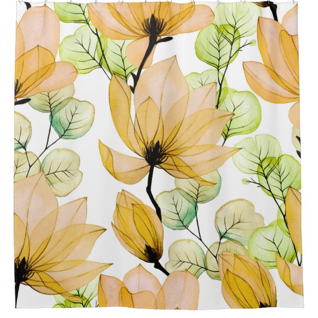 Magnolia Eucalyptus: Watercolor Seamless Print (Front)