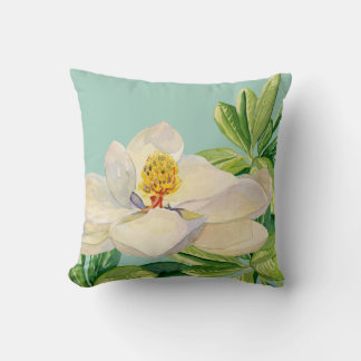 Magnolia Floral Art Décoratif Oreiller