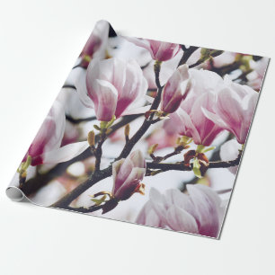 Magnolia Floral Botanical Blossom Vintage Antique Wrapping Paper