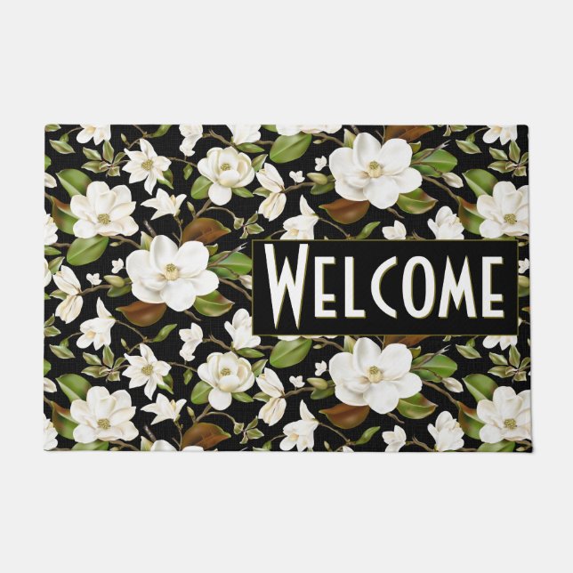 Magnolia Floral Doormat (Front)