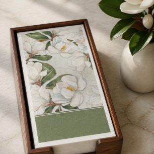 Magnolia Floral Paper Guest Towel Napkin